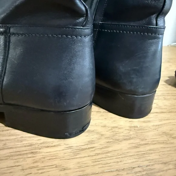 Tory Burch Black Leather Riding Boots - Picture 8 of 8